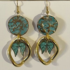 Gold & Patina Earrings